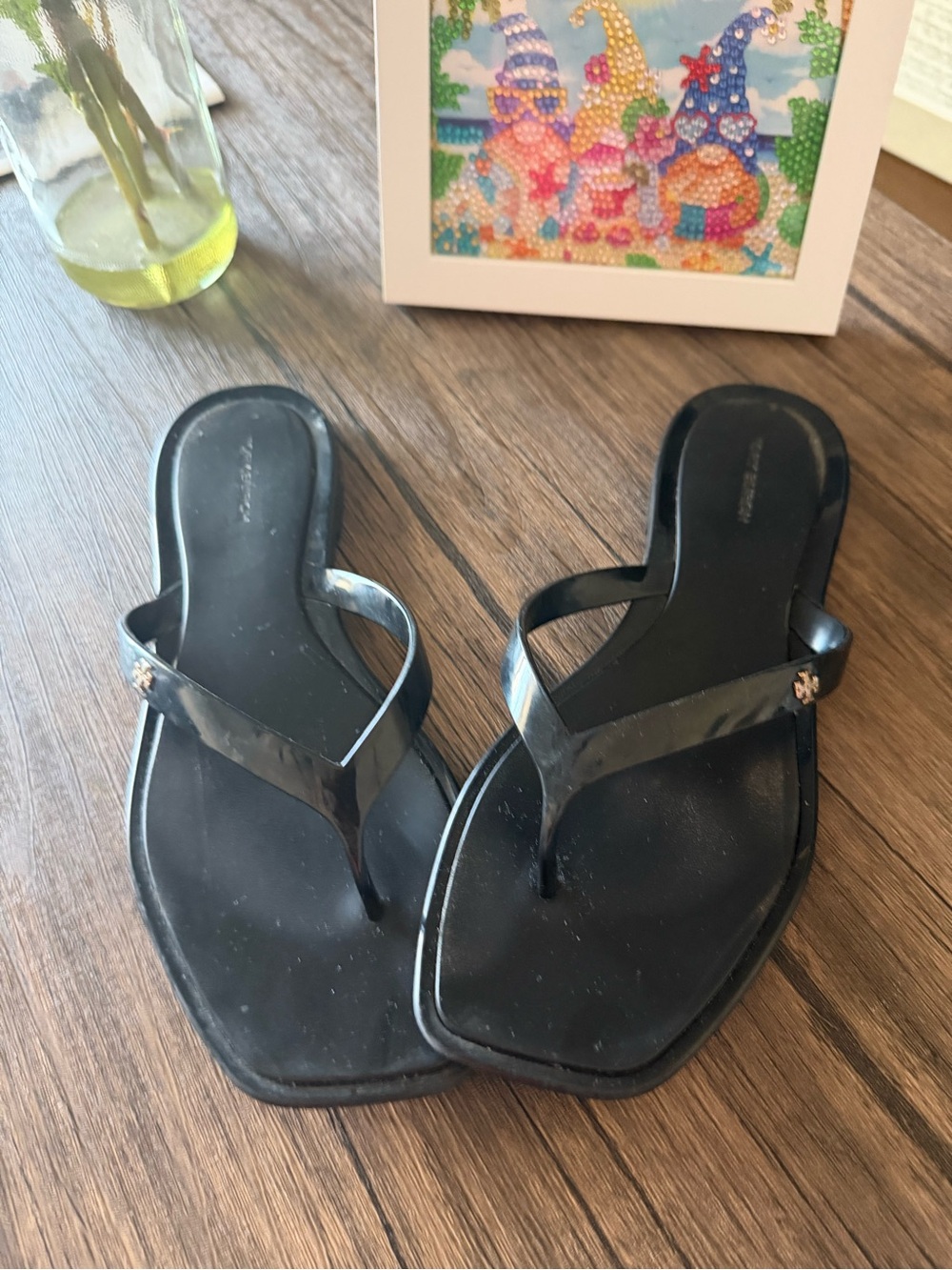 Tory Burch Black Women's Flip Flop Sandals - Sleek Minimalist Style